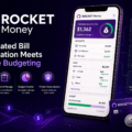 Rocket Money app screenshot showing bill negotiation and budgeting dashboard